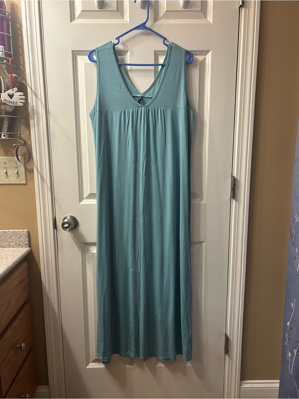 YALA Molly Sleeveless Bamboo Nightgown size large matcha green